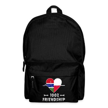 Gambia and Poland 100% friendship - Backpack - black - Front