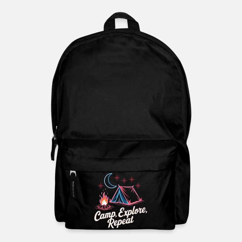 Camp Erkunden Wiederholen - Rucksack - Schwarz