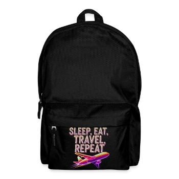 Sleep Eat Travel Repeat - Backpack - black - Front
