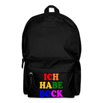 Ich habe bock - Rucksack - Schwarz - Vorne