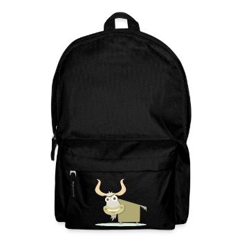 Fröhliche Illustration einer tibetischen Kuh. - Rucksack - Schwarz - Vorne