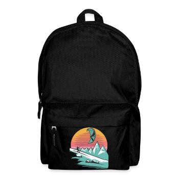 Snowkite Coucher de soleil minimaliste - Sac à dos - noir - Devant