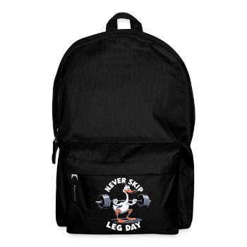Leg Day Gans Beintraining witzig Gym Geschenk - Rucksack - Schwarz - Vorne
