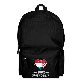 Ungarn und Kroatien 100% Freundschaft - Rucksack - Schwarz - Vorne