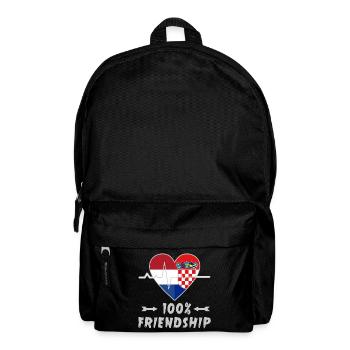 Netherlands and Croatia 100% friendship - Backpack - black - Front