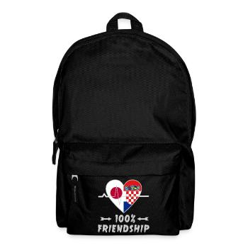 Japan and Croatia 100% friendship - Backpack - black - Front