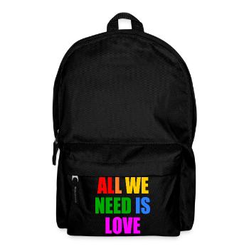 all we need is love - Backpack - black - Front