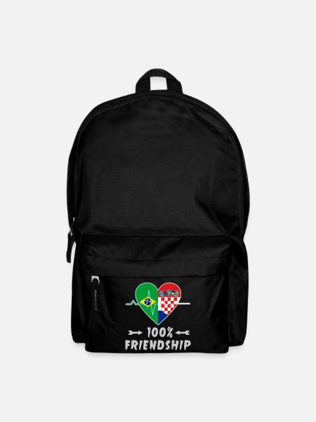 Brazil and Croatia 100% friendship - Backpack - black
