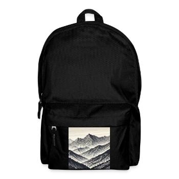 Linienberge der Schatten - Rucksack - Schwarz - Vorne