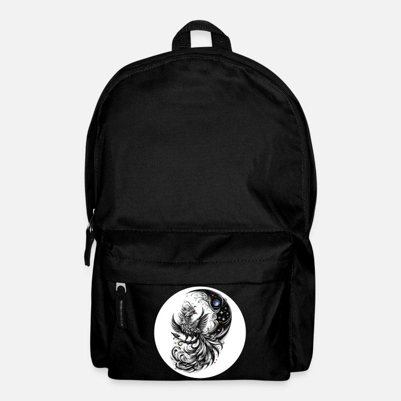 Comet Phoenix in the Moon Circle - Backpack - black