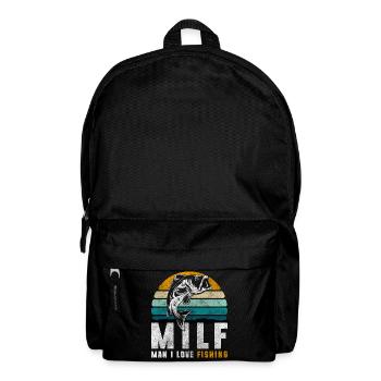 Pêche au brochet perche - Sac à dos - noir - Devant