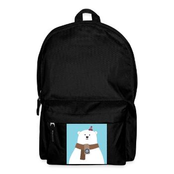 Poster Polar Bear North Pole Bear Snow Winter Cool - Backpack - black - Front