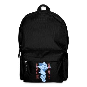Skater Dog – Look de style urbain japonais - Sac à dos - noir - Devant
