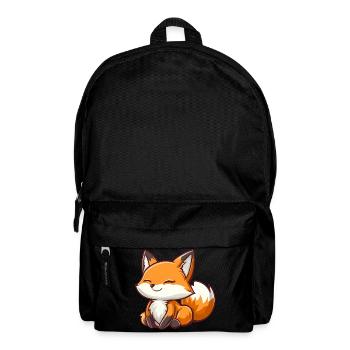 Renard mignon et heureux dans le style dessin animé - Sac à dos - noir - Devant