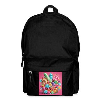 Bonbons colorés - Sac à dos - noir - Devant
