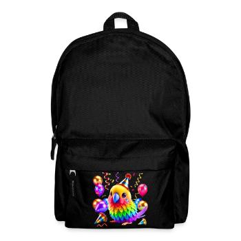 Colorful Party Parrot - Backpack - black - Front