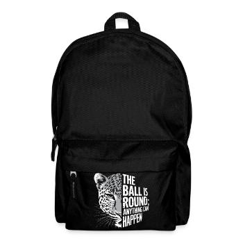 Der Ball ist rund, Leopard - Rucksack - Schwarz - Vorne