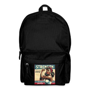 Strength strong woman african american retro gift - Backpack - black - Front