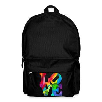 Rainbow Graffiti LOVE Burst - Backpack - black - Front