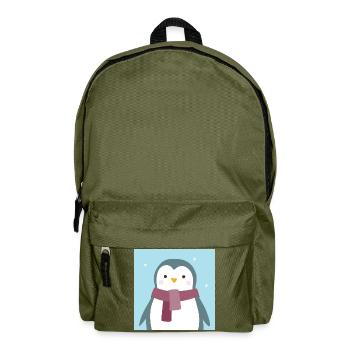 Poster Penguin Antarctica South Pole Winter Kids Decoration - Backpack - olive green - Front