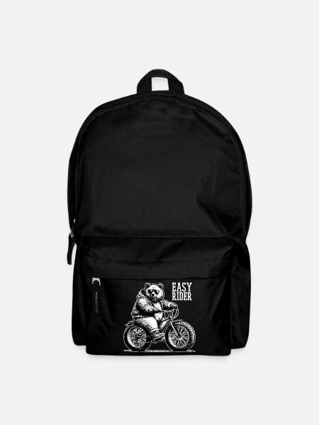 Fatbike Bär Fahrrad dicke Reifen cool Geschenk - Rucksack - Schwarz