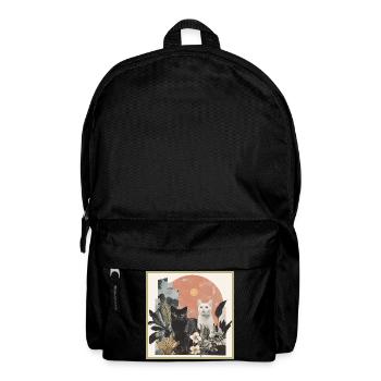 cats collage - Rucksack - Schwarz - Vorne
