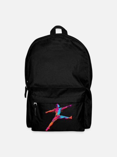 Männlicher Ballett Tänzer Synthwave - Rucksack - Schwarz