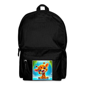 Giraffe - Rucksack - Schwarz - Vorne