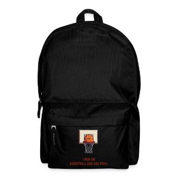 Running on Basketball and Bad Puns - Backpack - black - Front