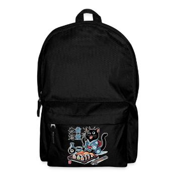 Sushi Chat Noir Kimono Maki Nigiri Cadeau - Sac à dos - noir - Devant