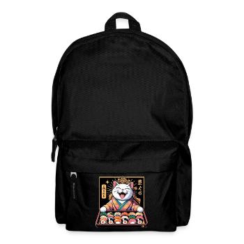 Sushi Chat Blanc Kimono Maki Nigiri Cadeau - Sac à dos - noir - Devant