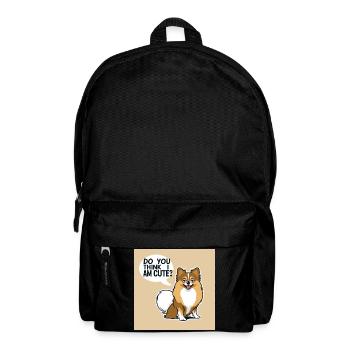 Funny Pomeranian Dog - Do You Think I Am Cute? - Backpack - black - Front