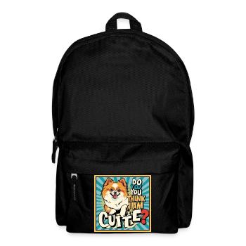 Funny Pomeranian Dog - Do You Think I Am Cute? - Rucksack - Schwarz - Vorne