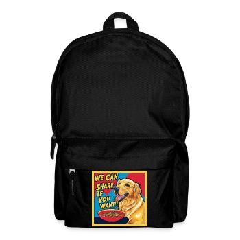 Golden Retriever - We Can Share If You Want - Rucksack - Schwarz - Vorne