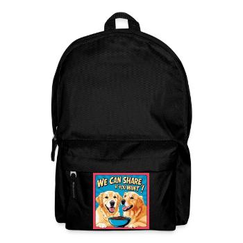 Comic Dogs - Nous pouvons partager si vous le souhaitez - Sac à dos - noir - Devant