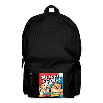 Chiens comiques - Nous aimons la nourriture - Sac à dos - noir - Devant