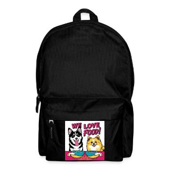 Comic Dogs - We Love Food - Rucksack - Schwarz - Vorne