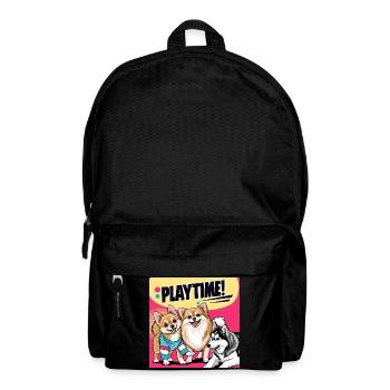 Comic Dogs - Playtime - Rucksack - Schwarz - Vorne