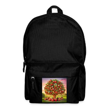 strawberry, fruit, I love strawberries - Backpack - black - Front