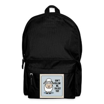 Schaf "Don t follow me - i m lost too!" - Rucksack - Schwarz - Vorne