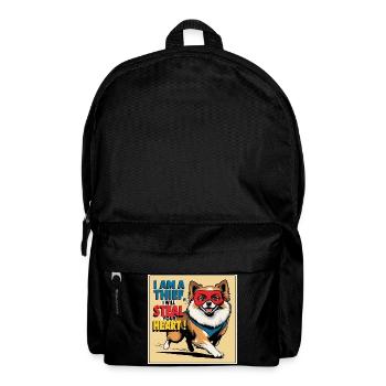 Pomeranian Dog "I am a thief" - Rucksack - Schwarz - Vorne