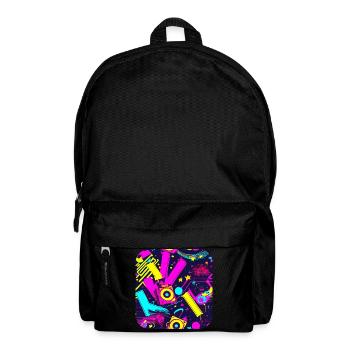 80er Neon Style Vintage Remix - Rucksack - Schwarz - Vorne