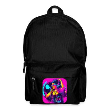 80s Motto Party Mixtape - Backpack - black - Front