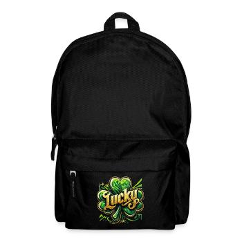 St. Patrick's Day Shamrock Happy Gift - Backpack - black - Front