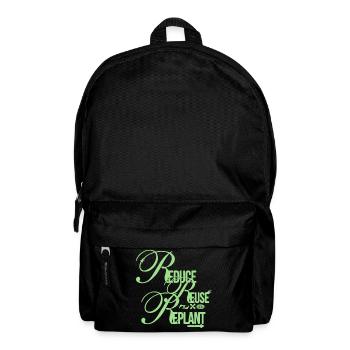 Eco Message – Reduce Reuse Replant - Rucksack - Schwarz - Vorne
