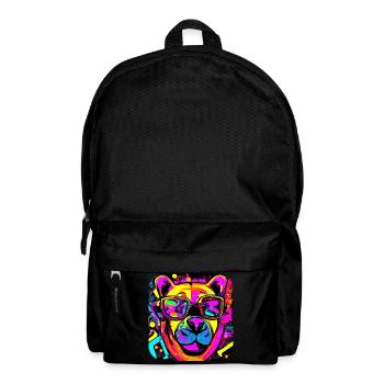Enseigne au néon style ours - Sac à dos - noir - Devant