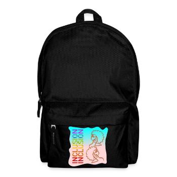 INKLUSION VIELFALT LINIENZEICHNUNGEN - Rucksack - Schwarz - Vorne