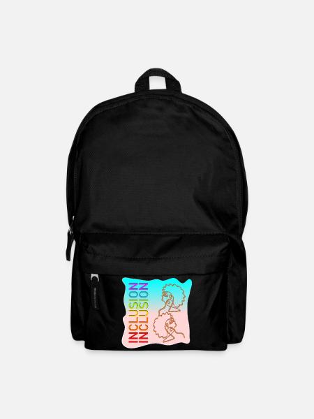 INKLUSION VIELFALT LINIENZEICHNUNGEN - Rucksack - Schwarz