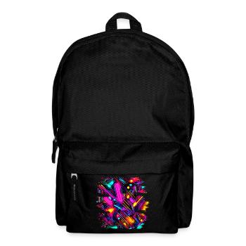 Neon Colors Colorful Creative Style Glow - Backpack - black - Front