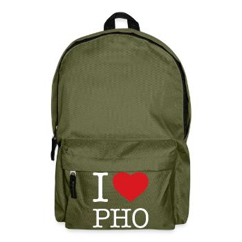 I LOVE PHO - Rucksack - Olivgrün - Vorne